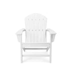 Set di 5 sedie Adirondack in HDPE con Pouf e Tavolino: Resistente alle intemperie - EDYO LIVING