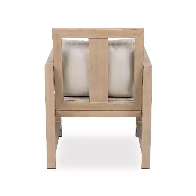 Greemotion 2pc Bordeaux Outdoor Brushed Metal Arm Patio Chair with Cushions Brown: Aluminum Frame, UV & Weather-Resistant