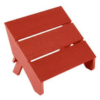 Set Italica da 3 pezzi con sedia Adirondack moderna, tavolino e poggiapiedi pieghevole - Rosso rustico - highwood: resistente alle intemperie, 12 anni di garanzia
