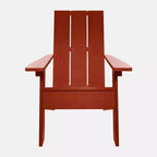 Set Italica da 3 pezzi con sedia Adirondack moderna, tavolino e poggiapiedi pieghevole - Rosso rustico - highwood: resistente alle intemperie, 12 anni di garanzia