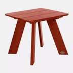Set Italica da 3 pezzi con sedia Adirondack moderna, tavolino e poggiapiedi pieghevole - Rosso rustico - highwood: resistente alle intemperie, 12 anni di garanzia