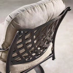 2pk Aluminum Outdoor Deep Seating Swivel Rocking Club Chairs: Weather-Resistant, UV-Protected - Oakland Living