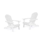 2pk Bellwood Outdoor Acacia Wood Folding Adirondack Chairs with Cup Holders - Christopher Knight Home