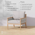 Nathan James Kayden Outdoor Accent Chair Gray