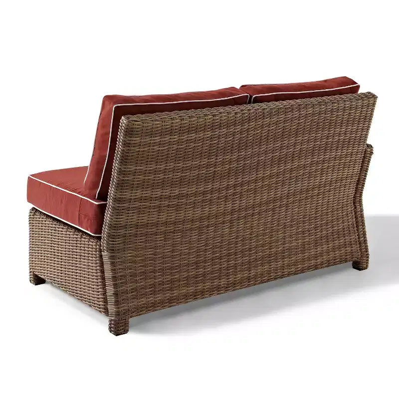Bradenton Steel Outdoor Sezionale Lato Sinistro Sangria/Marrone Invecchiato - Crosley