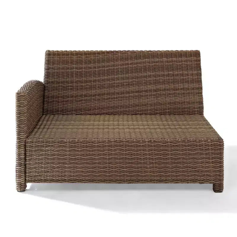 Bradenton Steel Outdoor Sezionale Lato Sinistro Sangria/Marrone Invecchiato - Crosley
