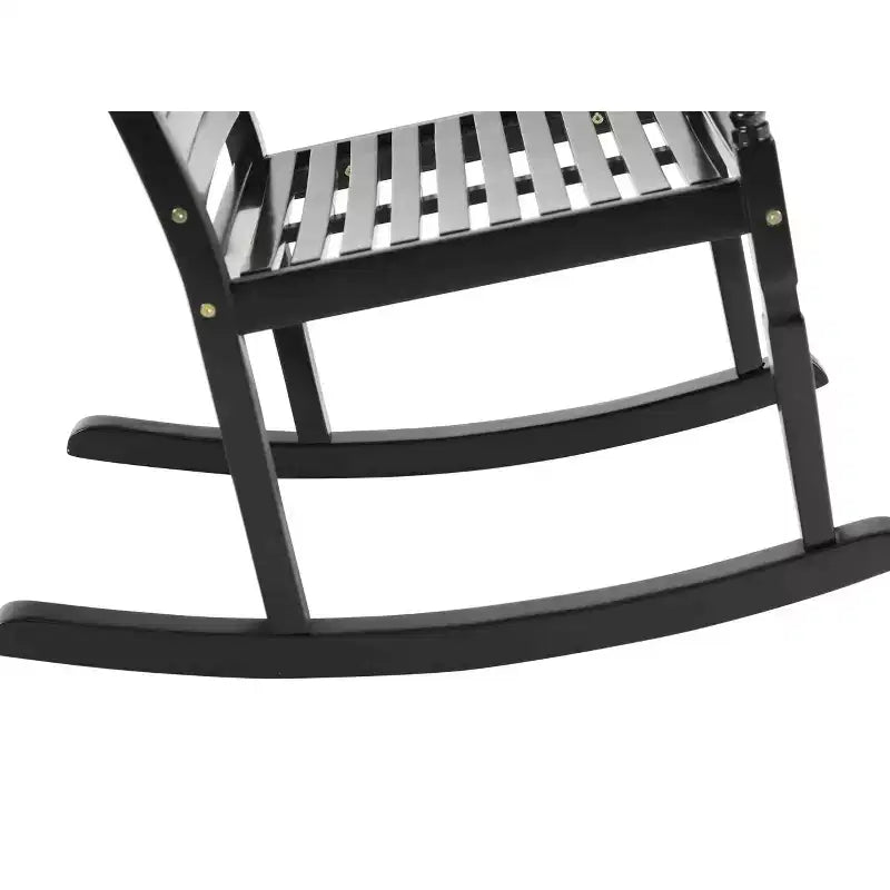 Outdoor Acacia Wood Rocking Chair - Captiva Designs: UV & Water-Resistant, Powder-Coated Frame, Fixed Arms