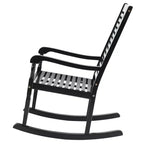 Outdoor Acacia Wood Rocking Chair - Captiva Designs: UV & Water-Resistant, Powder-Coated Frame, Fixed Arms