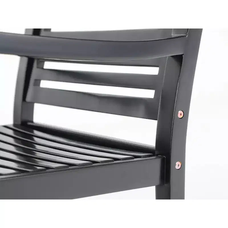 Outdoor Acacia Wood Rocking Chair - Captiva Designs: UV & Water-Resistant, Powder-Coated Frame, Fixed Arms