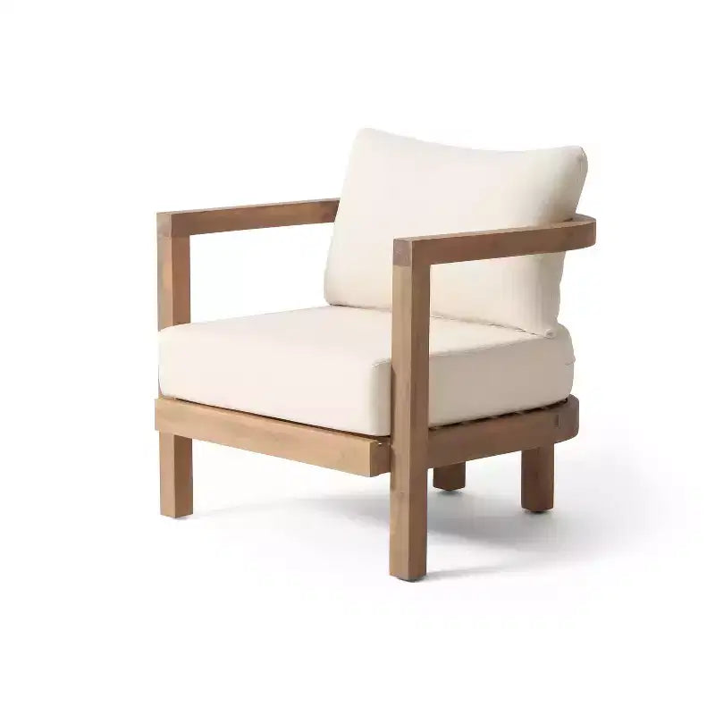 Christopher Knight Home Wichita Outdoor Acacia Club Chair with Cushions Brown/Beige