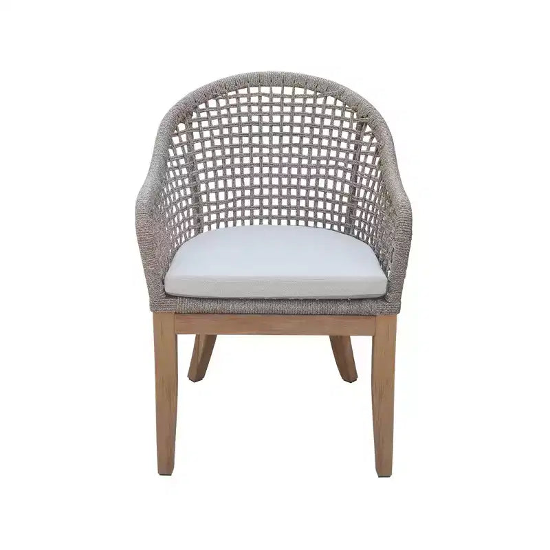 International Concepts, sedie da patio da esterno in teak, 2 pezzi, con cuscini: ad asciugatura rapida, imbottiti in schiuma, lavabili a macchia