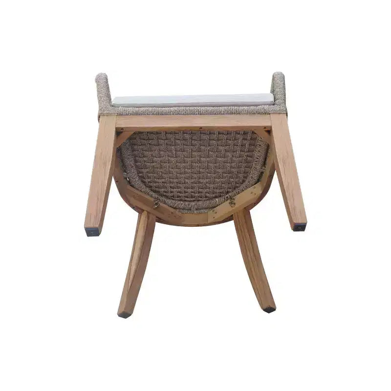 International Concepts, sedie da patio da esterno in teak, 2 pezzi, con cuscini: ad asciugatura rapida, imbottiti in schiuma, lavabili a macchia