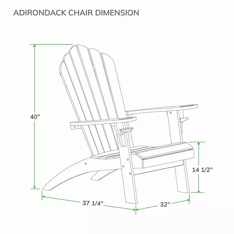 Sonoma Lane Channing Teak Outdoor Adirondack Chair Weathered Gray with Cup Holder – Weather-Resistant