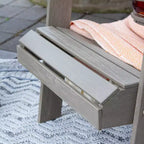 Sonoma Lane Channing Teak Outdoor Adirondack Chair Weathered Gray with Cup Holder – Weather-Resistant