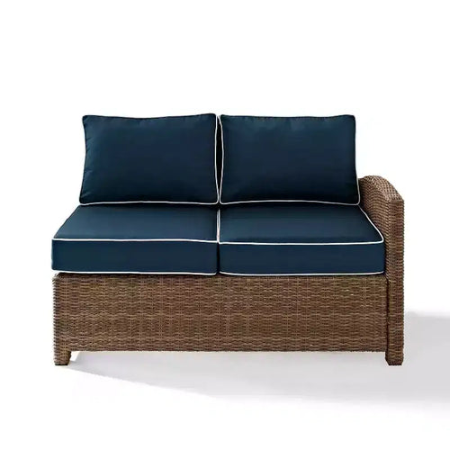 Divano componibile da esterno Bradenton Steel blu navy/marrone anticato - Crosley