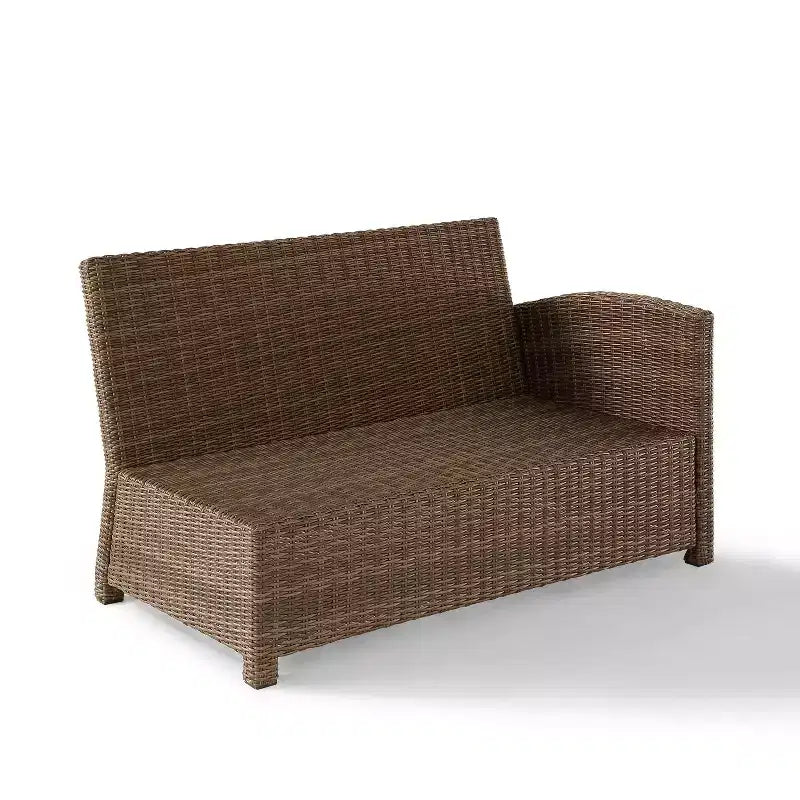 Bradenton Steel Outdoor Sectional Navy/Weathered Brown - Crosley