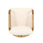 Christopher Knight Home Jabe Outdoor Acacia Wood and Wicker Club Chair with Cushions