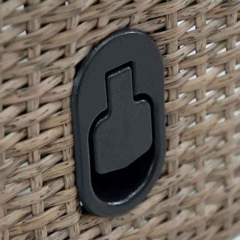 Greemotion 4 sedie da giardino reclinabili ammortizzate Garda con poggiapiedi beige: telaio in alluminio, resistenti allo sbiadimento e ai raggi UV
