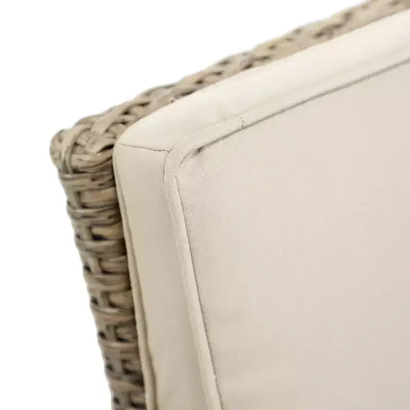 Greemotion 4 sedie da giardino reclinabili ammortizzate Garda con poggiapiedi beige: telaio in alluminio, resistenti allo sbiadimento e ai raggi UV