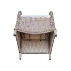 Sedia da giardino International Concepts in vimini da esterno con cuscino: Struttura in alluminio, Asciugatura rapida, Imbottitura in schiuma