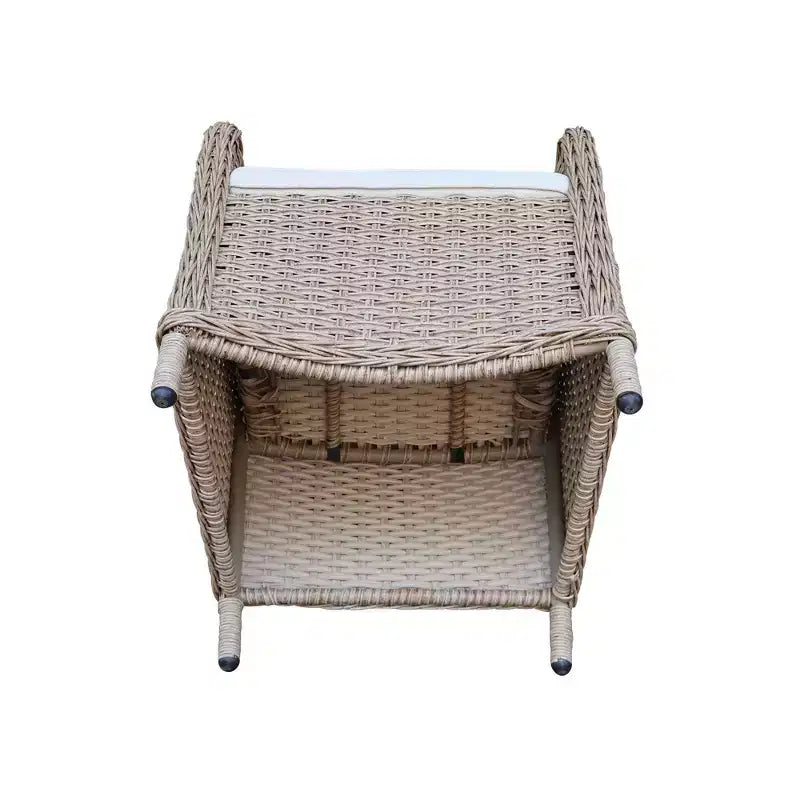 Sedia da giardino International Concepts in vimini da esterno con cuscino: Struttura in alluminio, Asciugatura rapida, Imbottitura in schiuma