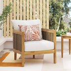 Christopher Knight Home Bruce Sedia a club per esterni in acacia teak con cuscini Sunbrella opzionali