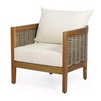 Christopher Knight Home Bruce Sedia a club per esterni in acacia teak con cuscini Sunbrella opzionali