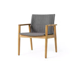 Christopher Knight Home 2 poltrone da club da esterno in vimini e legno di acacia Bryan, grigio/teak