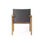 Christopher Knight Home 2 poltrone da club da esterno in vimini e legno di acacia Bryan, grigio/teak