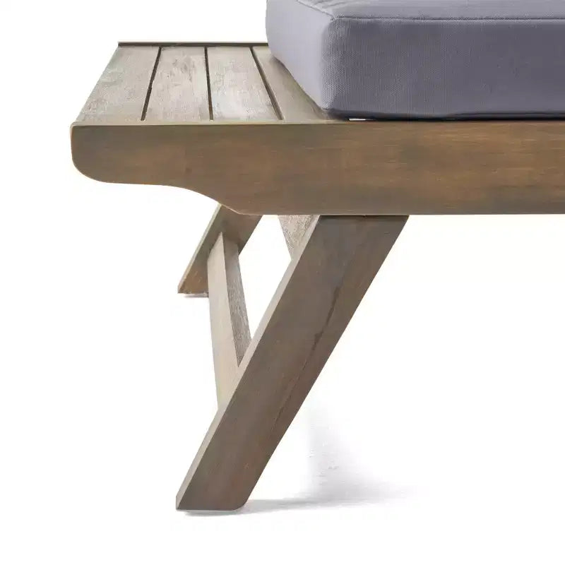 Christopher Knight Home Sedona Acacia Wood Outdoor Club Chair with Cushions Gray/Dark Gray