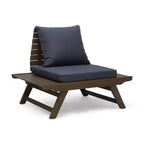 Christopher Knight Home Sedona Acacia Wood Outdoor Club Chair with Cushions Gray/Dark Gray