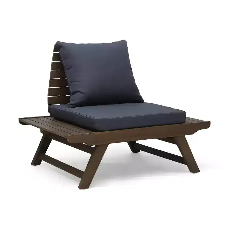 Christopher Knight Home Sedona Acacia Wood Outdoor Club Chair with Cushions Gray/Dark Gray