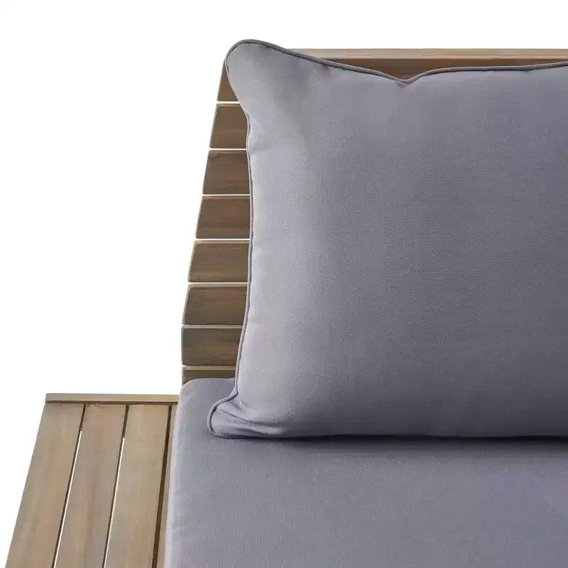 Christopher Knight Home Sedona Acacia Wood Outdoor Club Chair with Cushions Gray/Dark Gray