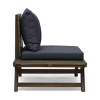 Christopher Knight Home Sedona Acacia Wood Outdoor Club Chair with Cushions Gray/Dark Gray