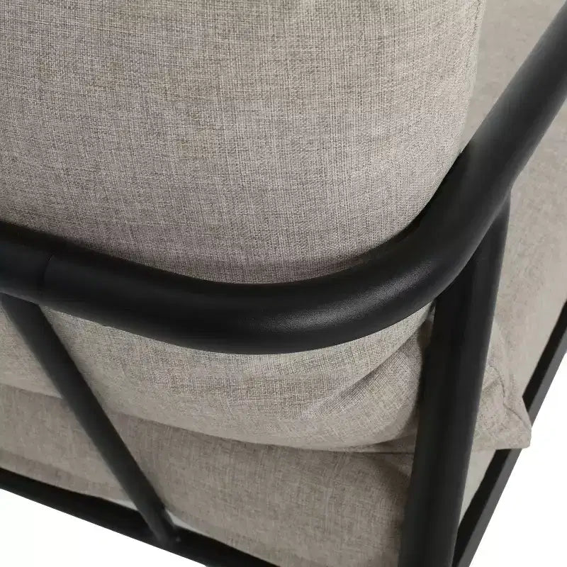 Christopher Knight Home 2pz Jansen Poltrona da Esterno in Alluminio Beige Nero