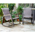 Sedie a dondolo Leisure Made Marion in vimini, set da 2 pz