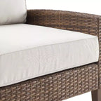 Capella 2pk Outdoor Wicker Arm Chairs - Cream/Brown - Crosley