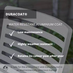 Amazonia 2pc Zanzibar Outdoor Patio Accent Chair: Teak & Cast Aluminum, No Assembly Required