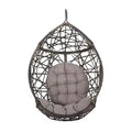 Christopher Knight Home Cayuse Wicker Outdoor Hanging Egg Chair Gray