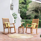 Sonoma Lane Rockport Teak Outdoor Porch Rocking Chair - Weather-Resistant, 250 lb Capacity
