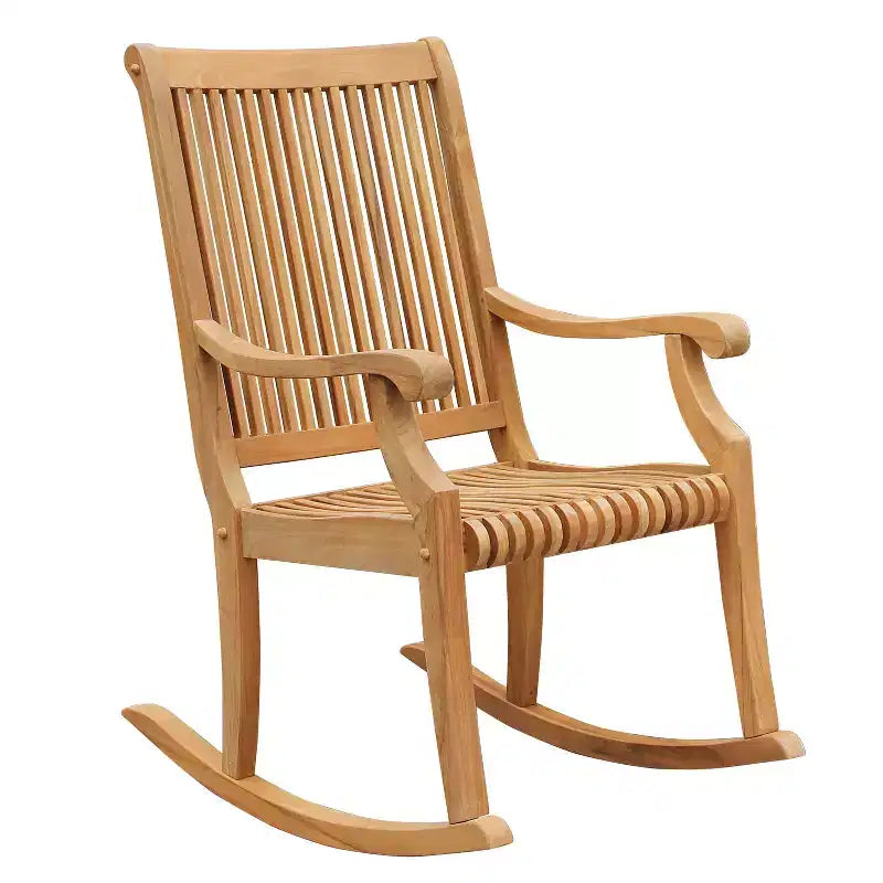 Sonoma Lane Rockport Teak Outdoor Porch Rocking Chair - Weather-Resistant, 250 lb Capacity