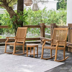 Sonoma Lane Rockport Teak Outdoor Porch Rocking Chair - Weather-Resistant, 250 lb Capacity