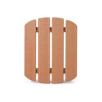 Set 3 Pezzi con Sedie Adirondack in Resina Plastica e Tavolino Laterale - Marrone - EDYO LIVING: Resistente agli Agenti Atmosferici, Telaio in HDPE, Stile Contemporaneo