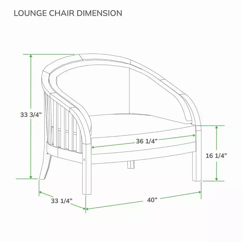 Sonoma Lane Graford Teak Outdoor Lounge Chair with Tan Cushion