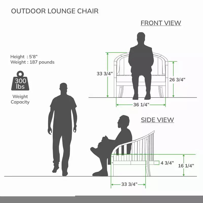 Sonoma Lane Graford Teak Outdoor Lounge Chair with Tan Cushion