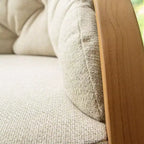 Sonoma Lane Graford Teak Outdoor Lounge Chair with Tan Cushion