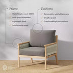 Nathan James Kayden Outdoor Accent Chair Dark Gray