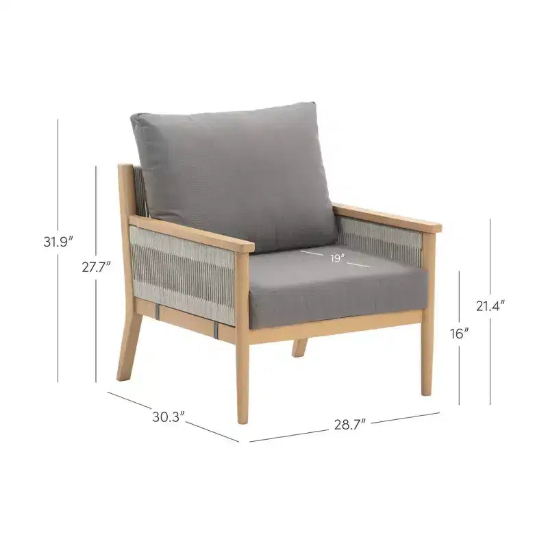 Nathan James Kayden Outdoor Accent Chair Dark Gray