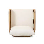 Christopher Knight Home Linksy 2pc Modern Patio Acacia Club Chair Set Water Repellent Cushion