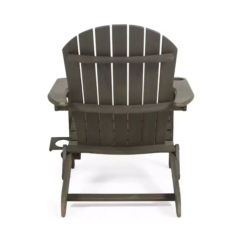 Bellwood Sedie Adirondack Pieghevoli da Esterno in Legno di Acacia Grigio - Christopher Knight Home: Sedia da Patio Resistente alle Intemperie con Portabicchieri